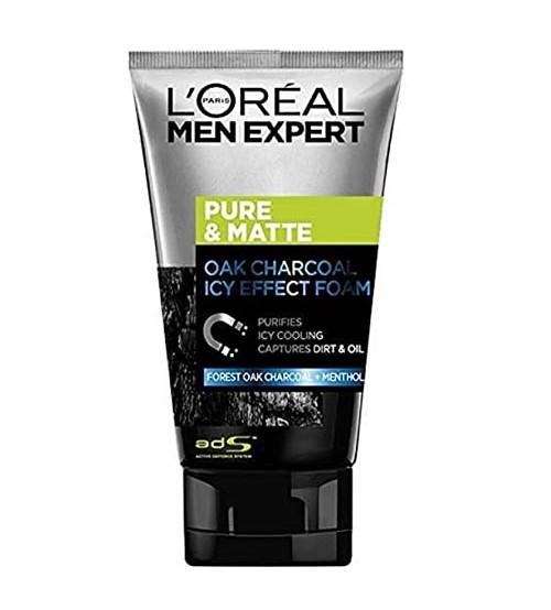Loreal Men Expert Pure and Matte Icy Effect Charcoal Black Foam 100ml